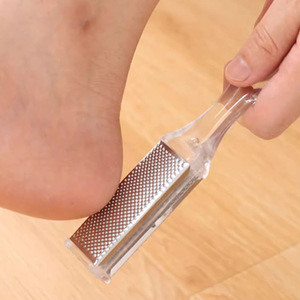 Stainless steel foot file, <b>heel</b> callus remover, pedicure double-sided foot file, multi-functional foot scrubber for home use. - Product Image 1