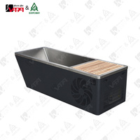 Sistema de Baño de Agua Fría Comercial Vapasauna con Enfriador Integrado, Diseño Negro, Baño de Hielo para Centro de Recuperación y Bienestar