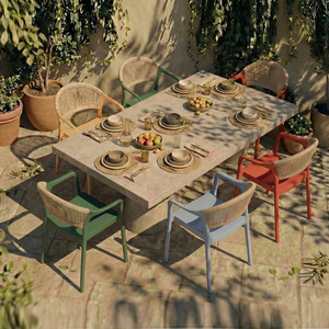 <span class=keywords><strong>Chaise</strong></span> d'extérieur empilable en plastique PP <span class=keywords><strong>avec</strong></span> accoudoirs, idéale pour jardin, terrasse et salle à manger, <span class=keywords><strong>avec</strong></span> corde, pour mobilier <span class=keywords><strong>de</strong></span> <span class=keywords><strong>salon</strong></span> - Prix usine - Product Image 6