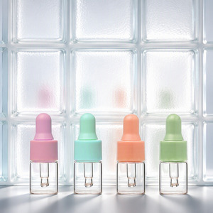 Mini Glass Dropper <b>Bottle</b> Empty <b>Small</b> Dropper <b>Bottles</b> Colorful Cap for Essential Oil Sample Serum Cosmetic Packaging Bulk - Product Image 4