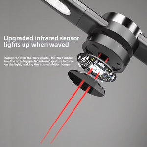 20 Wát Đen gấp bàn đèn cảm ứng/từ xa/Cảm biến hồng ngoại kép nguồn ánh sáng đơn giản thân thiện với môi E26 bóng đèn cơ sở cho sinh viên đọc sách - Product Image 4