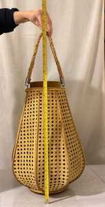 Farol clásico de hierro y metal, portavelas decorativo para patio y jardín, farol decorativo vintage hecho a mano con ratán. - Product Image 2