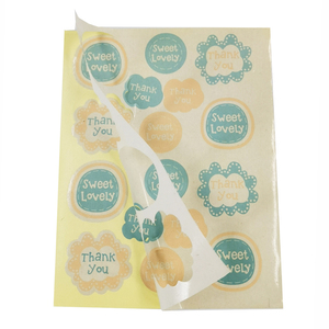 Venta al por mayor caliente Vintage Shopping Product Packaging Aceptar personalizado Gracias por su pedido Etiquetas adhesivas Hojas - Product Image 6
