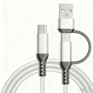 Nylon 2-in-1 <b>USB</b> to Type-C Data <b>Cable</b> for Huawei for Android Fast <b>Charging</b> Data <b>Cable</b> 1m 2m 3m 3ft 6ft 10ft - Product Image 6