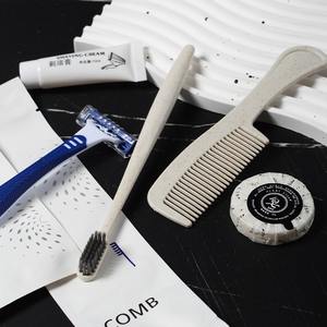 Kit dentaire jetable biodégradable écologique pour hôtels de luxe peigne de bonnet de douche portable et recyclable pour voyage - Product Image 3