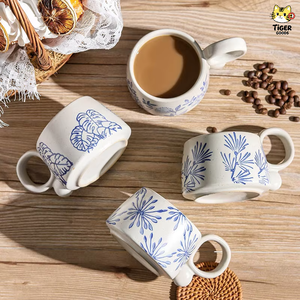 Tazza Moderna in Gres per Caffè e Latte, Unica ed Elegante, Artigianale, in Porcellana Artistica, Ceramica Sottosmalto per il Tempo Libero - Product Image 1
