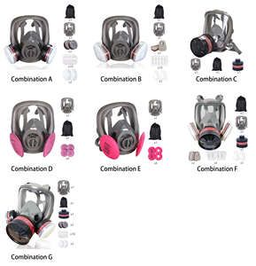 Kualitas tinggi penggunaan industri 6800 Respirator Kimia filter <span class=keywords><strong>Gas</strong></span> taktis, debu dan <span class=keywords><strong>Gas</strong></span> air mata Nuklir masker silikon - Product Image 2