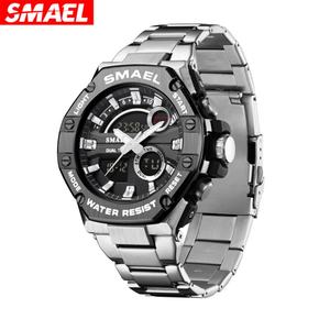 Montre-bracelet numérique pour homme SMAEL 8090 à double fuseau horaire, best-seller, marque OEM, personnalisez votre propre montre - Product Image 1