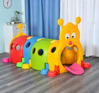 Jouets en plastique pour enfants de maternelle : Tunnel rampant pour chenilles, jeu de train d'intérieur Elfe, tube d'escalade
