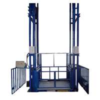 Plateforme élévatrice hydraulique pour marchandises en extérieur, rail de guidage pour élévateur de marchandises, élévateur de marchandises hydraulique pour entrepôt