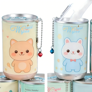 Toallitas Húmedas Premium Mini con Fórmula a Base de Agua <span class=keywords><strong>para</strong></span> el Cuidado de la Piel, en Envase Metálico, con Soporte Postventa Confiable - Product Image 5