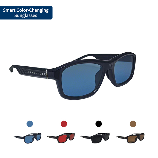 2025 New Smart Color-Changing Sunglasses TR90 Frame Automatic and Manual Two Modes Color-Changing Glasses