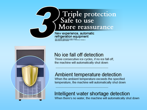 Petite machine à glaçons de cuisine commerciale 30kg/24h Machine à glaçons intégrée automatique - Product Image 2