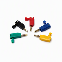 Prise banane 2 mm avec conception empilable, en cuivre pur plaqué or, à souder, isolation PVC pour l'électronique
