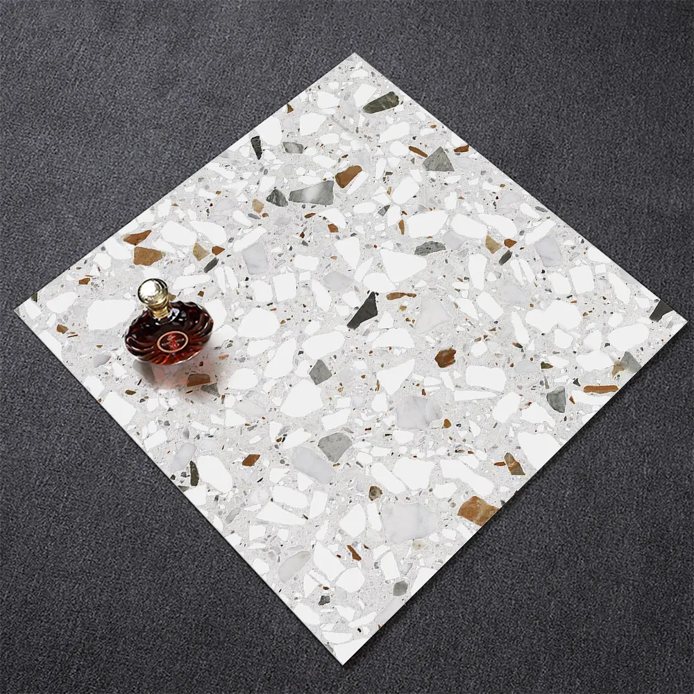 Giá Rẻ Đầy Màu Sắc Xi Măng Terrazzo Loạt Tráng Men Gạch Mền Hoàn Thành 600X600Mm Terrazzo Sứ Gạch Cho Trung Tâm Sàn Gạch