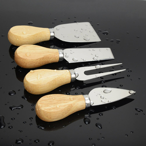 4-Piece <strong>Cheese</strong> Tools Wooden Handle Stainless Steel <strong>Cheese</strong> <strong>Knife</strong> <strong>Set</strong> for Cutting <strong>Cheese</strong> - Product Image 3