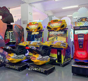 Simulateur de <span class=keywords><strong>moto</strong></span> à double connexion Machine de jeu interactive parent-enfant à pièces avec garantie d'un an - Product Image 5