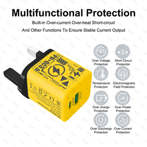 <span class=keywords><strong>Cargador</strong></span> de 45W con Enchufe UK PD25W+USB20W, Carga Rápida, Enchufe KR AU EU US, <span class=keywords><strong>Cargador</strong></span> Rápido USB-A PD para iPhone 17 16 Xiaomi Samsung S22 Macbook - Product Image 4