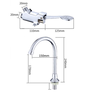 <span class=keywords><strong>Grifo</strong></span> Médico de Latón con Pedal, Accionado con el Pie - Product Image 2