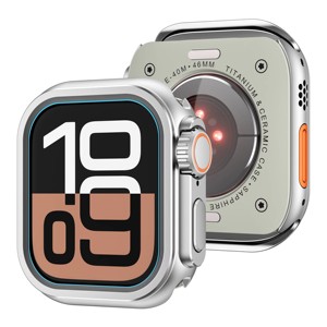 Alliage de zinc + PC pare-chocs protecteur montre housse pour IWatch série 10 9 8 7 6 49MM 44MM 45MM 46MM SE changement à Ultra <span class=keywords><strong>2</strong></span> 49mm - Product Image 3