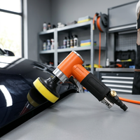 Ponceuse orbitale pneumatique de 2 pouces, orbite de 3 mm, polisseuse à vitesse variable, poignée ergonomique pour la finition des surfaces