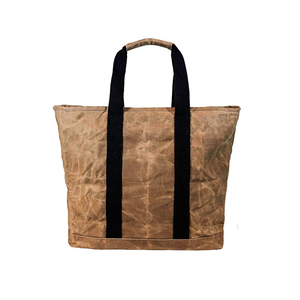 Bolsa <span class=keywords><strong>de</strong></span> Mano <span class=keywords><strong>de</strong></span> Lona Encerada con Cierre Superior y Asas Resistentes, Ideal <span class=keywords><strong>para</strong></span> <span class=keywords><strong>Fines</strong></span> <span class=keywords><strong>de</strong></span> <span class=keywords><strong>Semana</strong></span>, Compras, Playa, Mercado, Trabajo - Product Image 2