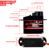 Micro servo numérique RCXAZ 3,7 g, engrenage en plastique, mini servos pour voiture RC, avions, hélicoptères, drones, caméra, bateau RC