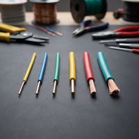 Câble électrique THW en cuivre nu torsadé isolé en PVC 220V # 12 # 10 # 8 # 6 # 1/0 # 2/0 # 4/AWG