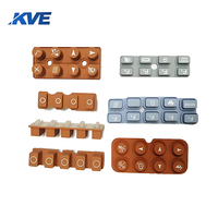 Clavier en caoutchouc de silicone personnalisé télécommande TV avec boutons de couleur bouton d'étanchéité de l'écran en soie
