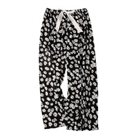 Celana Piyama Wanita Hamil Motif Bunga, Bahan Katun Sutra Bernapas, Model Longgar Lebar, Panjang Mata Kaki, Gaya Pastoral untuk Musim Panas
