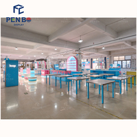 Nuevo mostrador de diseño para tienda de regalos, vitrina de exhibición para minoristas, mostrador de dulces para centro comercial, expositor de madera para dulces.