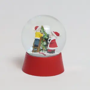 批发玻璃圣诞工艺用品摆件个性化电池供电led地球仪灯圣诞白球