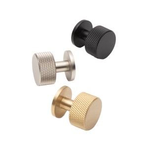 Solid <strong>Brass</strong> Modern Durable Eco-Friendly Knob Handle Knurled Design Bathroom Dresser Wardrobe <strong>Drawer</strong> Cabinet Door <strong>Pull</strong> - Product Image 4