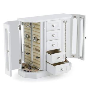Portes ouvertes joli coffret cadeau en Mdf boîte de rangement de bijoux en bois pour femmes bijoux boîtes de conservation de bijoux de luxe faites à la main - Product Image 2