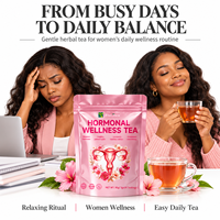 Thé pour le bien-être hormonal OEM ODM, marque privée, thé aux herbes pour femmes, formule personnalisée, sachets de thé, fabricant direct d'usine, vente en gros