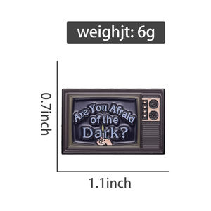 Kedatangan baru acara TV adalah You takut gelap bros Mini MOQ kerah lencana Retro Vintage 90s TV perhiasan ransel pakaian Pin - Product Image 6