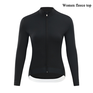 Haute-élastique Racing chaud polaire longue veste respirant léger vélo de route combinaison de cyclisme avec fermeture éclair complète pour le printemps et l'automne - Product Image 3