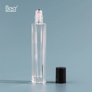 10ml carré <span class=keywords><strong>verre</strong></span> clair rouleau sur bouteille avec rouleau en métal pour huile essentielle parfum huile yeux sérum taches foncées <span class=keywords><strong>correcteur</strong></span> conteneur - Product Image 4