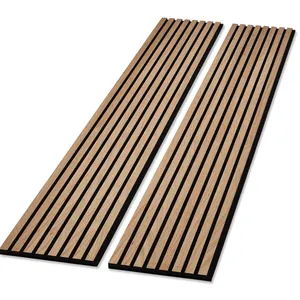 Acoustic Slat Wall Panel Supplier Acoustic Panels Manufacturer Slatted Wood Wall Panel Runsheng Veneer wood slatted board