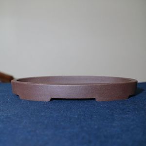 Maceta ovalada de arcilla morada sin agujeros para plantar bonsáis y paisajismo - Product Image 1