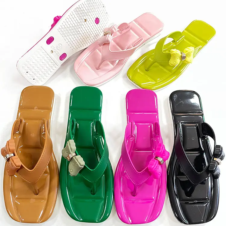 Hot Sale Ladies Slides Bow Sandals Slipper Wholesale Factory Slippers Flip Flop For Women