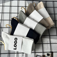 Calcetines Logo personnalisé brodé tricoté Logo personnalisé Chaussettes Brodé Tricoté Athlétique Équipage Blanc Coton Chaussettes De Sport