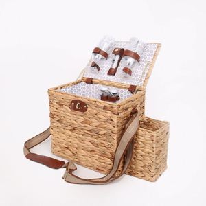 Cesto <span class=keywords><strong>de</strong></span> mimbre pequeño para <span class=keywords><strong>2</strong></span> personas, cesta con tapa - Product Image 5