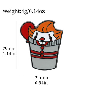 Nuevo Broche de Halloween: Pin Creativo de <span class=keywords><strong>Película</strong></span> de Terror Europea y Americana con Diseño de Payaso Goteando Aceite (Scream <span class=keywords><strong>Saw</strong></span>) - Product Image 2