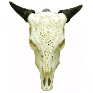 Calaveras animadas de resina hechas a mano para decoración colgante, Cráneo, ganado, vaca, montado en la pared