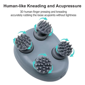 Fournisseur de produits de massage en Chine, masseur de tête Shiatsu pas cher, 4 têtes en silicone, spa relaxant, masseur de cuir chevelu pour la croissance des cheveux - Product Image 3