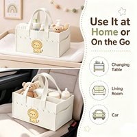 Organisateur de voiture portable en feutre personnalisé pour table à langer, cadeaux de naissance et de baby shower avec motif DIY