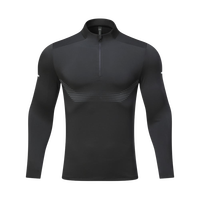 Personnalisé Gym 1/4 Zip Quarter Zip Pullover Golf Fitness Compression Quarter Zip Polyester Elastane Hommes À Manches Longues