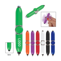 Cadeau promotionnel multifonction mini lampe flash led stylo à bille Anti Stress Anxiété stylo à bille Fidget Spinner stylo avec stylet