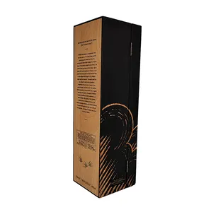 Scatola di immagazzinaggio su misura della bottiglia del Whisky del vino di disegno creativo del legno solido 2024 inciso, cassa di imballaggio del regalo del Champagne di vino di legno,